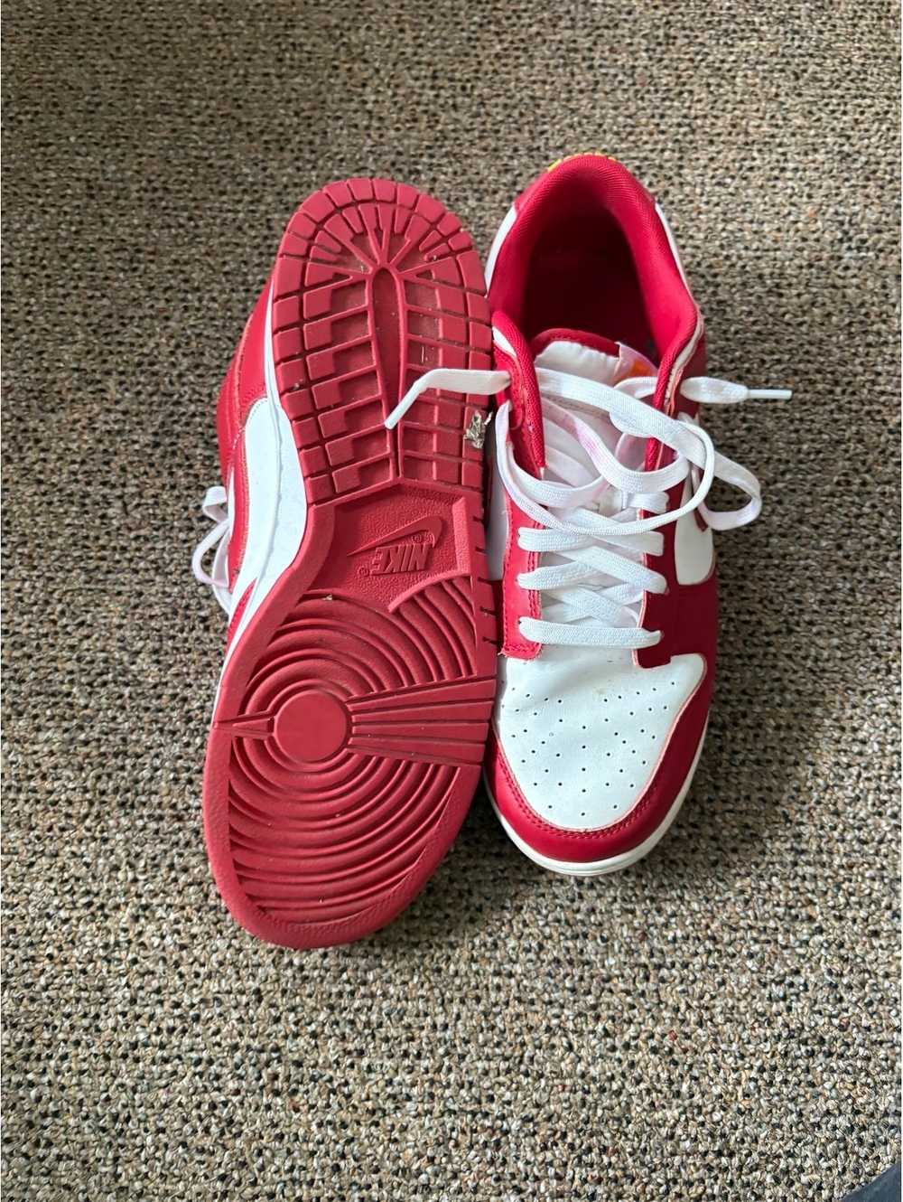 Nike Dunk Low Red and White Sneakers - Picture 5 of 8